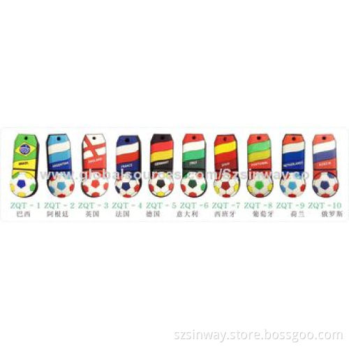 2014 Brazil World Cup PVC USB Flash Drives, 1 to 32GB Capacity